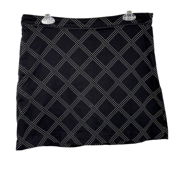 Izod Performance X Wms 10 Black White Diamond Dot Pattern Skort Athleisure - Picture 1 of 9